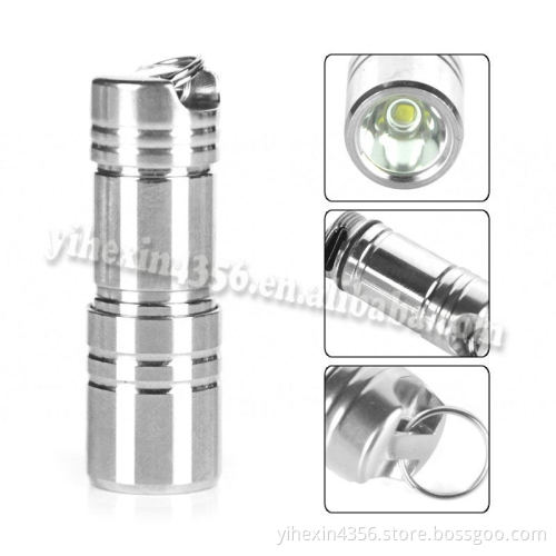Boruit SLD-F7 Mini Stainless Steel Rechargeable Flashlight with Gift Box